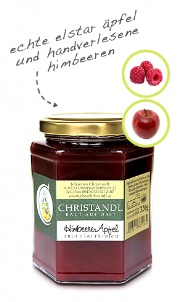 Obstbau Christandl Shop - Himbeer Apfel Marmelade Konfitüre 320 g
